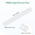 thumbnail image 3 of Tubo de acrílico rígido transparente de 1 paquete, 28 mm [1.1"] ID x 32 mm [1.26"] OD, tubo redondo de plástico para sistema de refrigeración de agua/lámparas/fuentes/acuarios [305 mm/12 IN], 3 of 7