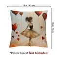 thumbnail image 4 of nygtbtfer Throw Pillow Covers Set of 2 Heart Balloon Classic Pink Velvet Soft Square Living Room Decor Bedroom Sofa Cushion Pillows White, 4 of 7