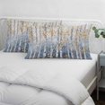 thumbnail image 4 of Yellow Blue Forest Queen Size Pillow Cover, Pillowcase Protectors with Zipper, Breathable Decorative Throw Pillow Case Cover, Modern Oil Painting Art Pillow Shams for Couch Sofa 20x30Inch, 4 of 8