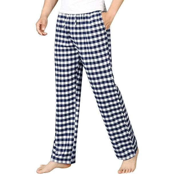 Men s Pajama Pants Comfy Mens Plaid Pajama Pants 100 Cotton