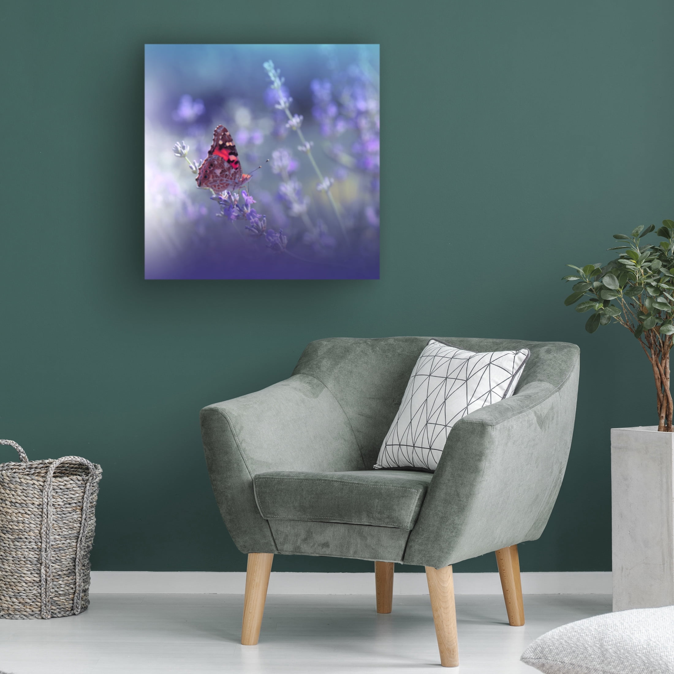 Canvas Wall Art - Juliana Nan 'Queen Of Flowers ' Wall Art for Living Room, Bedroom, or Office Décor by Trademark Fine Art - 14 x 14 Inches
