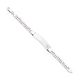 thumbnail image 1 of Sterling Silver Rhod-plt Non-enameled Medical ID Anchor Link Bracelet 7 Inch "Bracelets, 1 of 1