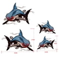 thumbnail image 4 of 2 piezas autoadhesivas decoración pasta dientes de tiburón s de coche 25x17 cm SM SunniMix Pegatina Buceo, 4 of 6