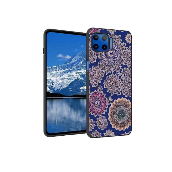 Floral-Mandala-71 Phone Case, Degined for Moto G 5G Plus Case Men Women, Flexible Silicone Shockproof Case for Moto G 5G Plus