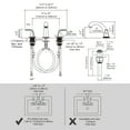 thumbnail image 4 of Wowow Widespread 2 Handle Bathroom Faucet with Pop Up Drain, Matte Black, 4 of 7