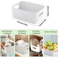 thumbnail image 2 of Casewin Plastic Storage Basket,4 Pcs White Colour Storage Boxes, Organizing Bins for Kitchen Storage, Cupboard, Office, School and Home, 2 of 7