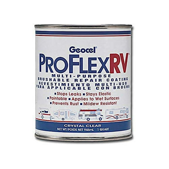Geocel 78591286, Coating Rubber, Clear Quart Multi-purpose Industrial Sealant, 2.14 lbs