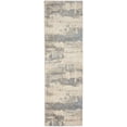 thumbnail image 3 of Nourison Solace Abstract Ivory/Grey/Blue 2'3" x 7'3" Area Rug, (7' Runner), 3 of 8