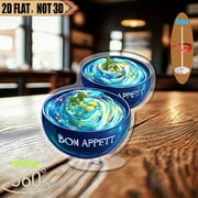 1pc 2d flat Rotating acrylic centerpiece featuring bowls of iridescent soup with vibrant herbs perfect for elegant dining celebrations and festive gatherings