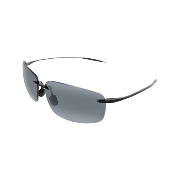 Maui Jim Lunettes de Soleil Sans Monture Noires pour Hommes Breakwall 422-02