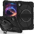 thumbnail image 2 of Funda Resistente a Golpes para Samsung Galaxy Tab S11, Funda Protectora de Silicona + Capa de PC Anti Caída con Asa Giratoria de 360°, Soporte, Correa para el Hombro, Negro, para Galaxy Tab S11, 2 of 9
