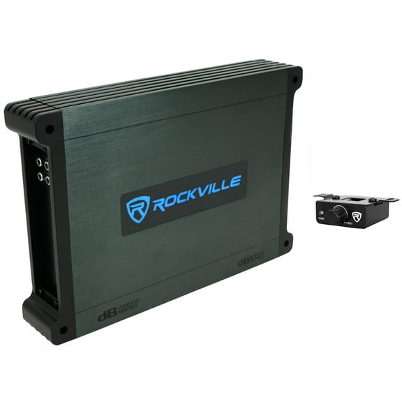 Rockville DBM12 2000w 2 Ohm Marine/Boat Mono Amplifier Amp w/Covers Bass Remote