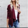 thumbnail image 3 of Abrigo de gamuza informal abrigo de gamuza ajustado de color puro para mujer cuello vuelto de moda manga larga para vacaciones ANGGREK Otros, 3 of 6