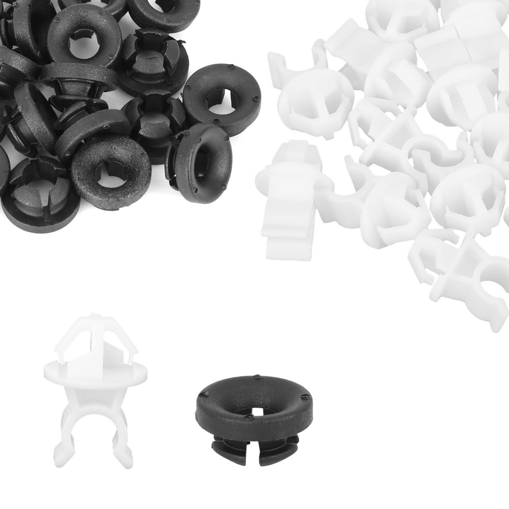 40pcs Black White Car Auto Hood Prop Rod Clip for Honda Accord Fit CRV