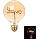 thumbnail image 1 of Ampolla LED E27 filamento g125 Love - 3W - E27 - 220V ampolla simple Ambre, 1 of 5
