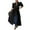 Black, variant on Women Short Sleeve Bodycon High Low Asymmetrical Ruffle Tunics Blouse Shirt Top Dress