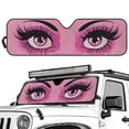 thumbnail image 2 of Yuyamidu Pink Eyes Windshield Sunshade Heat Shield Car Sun Visor for Jeep Wrangler Rubicon Sahara TJ JK JKU 2/4 Doors, 2 of 7