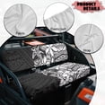 thumbnail image 5 of FKELYI Mule Bench Seat Cover Black Polynesian Flower Print Dustproof UTV Seat Cover Compatible with Kawasaki Mule 600/610 2 Pcs Anti-Scratch Seats Protector Decor, 5 of 7