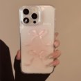 thumbnail image 4 of Funda de teléfono con lazo rosa para iPhone, carcasa bonita de silicona suave y transparente a prueba de golpes para iPhone 16, 15, 14, 13, 12, 11 Pro Max, X, XS, XR, 7, 8 Plus, 4 of 5