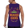 thumbnail image 3 of Easygdp Mardi Gras2 Men's Tank Top, Sleeveless Muscle T Shirts, Breathable, Quick-Dry, Loose for Gym, Running, Fitness - Small, 3 of 9