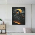 thumbnail image 6 of Kdxio Full Moon Black Dragon Pattern Canvas Wall Art 12x16 Inches - Waterproof HD Print Solid Wood Frame for Living Room & Bathroom,Vertical, 6 of 8