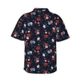 thumbnail image 4 of Xecao Vintage Rose print Hawaiian shirt - a stylish short-sleeve button-down for men, perfect for casual beach and tropical outings., 4 of 9