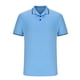 thumbnail image 5 of Playeras Elvqul de Caballero de Color Sólido Manga Corta Casuales con Solapa Azul Celeste Abotonada, 5 of 6
