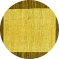 thumbnail image 1 of Ahgly Company Indoor Round Oriental Yellow Modern Area Rugs, 4' Round, 1 of 4