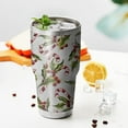 thumbnail image 3 of 30oz White Christmas Candy Cane Pattern Tumblers Stainless Steel Tumbler with Lid and Straw,Vacuum Insulated Double Wall Travel Tumbler Cups Mug with Cleaning Brush for Coffee,Tea, 3 of 7