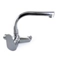 thumbnail image 5 of Wall-Mounted Kitchen Sink Mixer Tap, Single Lever Kitchen Tap, Chrome, Silver, 5 of 5