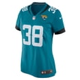 thumbnail image 2 of Women's Nike Riley Patterson  Teal Jacksonville Jaguars Team Game Jersey, 2 of 7