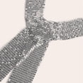 thumbnail image 5 of HXWCHs Elegant Handmade Metallic Sequin Aluminum Mesh Scarf Tie for Women Stylish Versatile Fashion AccessoryOne Size Silver, 5 of 6