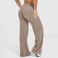 thumbnail image 4 of Women's Quick Step Bubble Pants High Waist Wide Leg Flare Yoga Active Lounge Pants for Gym, 4 of 5