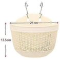 thumbnail image 2 of 2024 Plastic hanging flowerpot with hooks For garden, balcony, patio, outdoor 21 x 13.5 cm, Gray, 2 of 4