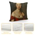 thumbnail image 4 of SHANXI Oil Painting Elegant Woman Portrait Square Decorative Throw Pillow Cover Washable Pillowcase for Home Office Travel Bed Sofa 18x18in, 4 of 5