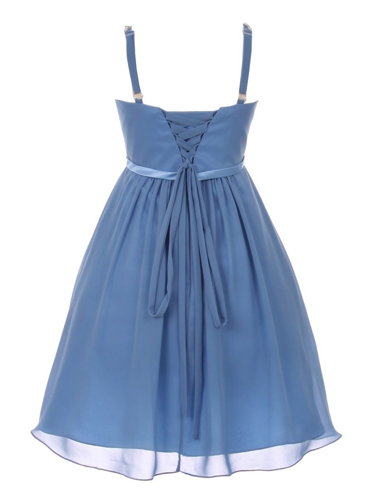 dusty blue flower girl