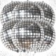 thumbnail image 1 of Silver Disco Ball Balloons - 22 Inch, Pack of 6 | 4D Sphere Disco Balloons for Disco Party Decorations | Inflatable Disco Ball Decorations, 70s Party, 1 of 4
