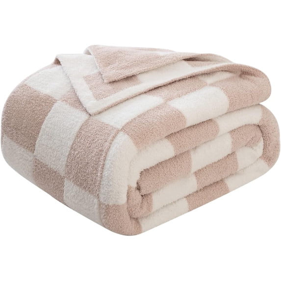 Chunky Knit Blanket Cozy Chenille Throws - 51"x63" -Warm Soft Handmade Knitted Throw Blankets for Couch,Bed,Sofa,Chair,Boho Home Decor(Light Grey)