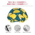 thumbnail image 4 of KLL Lemon Pattern Shower Cap & Bath Cap for Women,Reversible Oversized Waterproof Shower Caps for all Hair Lengths,Elastic Reusable Bathing Hair Cap, 4 of 7