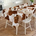 thumbnail image 4 of Brown Geometric Moroccan Rectangle Tablecloth, Abstract Art Coffee Ombre Modern Waterproof & StainResistant Tablecloth, Washable Oil-proof Table Cover for Dining/Party/Wedding/Buffet 54x108 In, 4 of 9