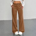 thumbnail image 5 of Women's high-waisted wide-leg casual striped pants, 5 of 9