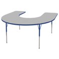 thumbnail image 1 of Horseshoe Table & Seven 16" Chairs-Color:Grey/Blue,Leg Option:Standard Swivel, 1 of 2