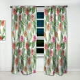 thumbnail image 2 of Designart 'Flowers and Tropical Botanicals II' Mid-Century Modern Curtain Panel, 2 of 5