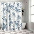 thumbnail image 4 of Vintage Floral Plant Shower Curtain, Blue Spring Summer Shower Curtain Set with Hooks, Spring Summer Waterproof Fabric Shower Curtains for Bathroom Decor, 36x72 Inch Bath Curtain, 4 of 6