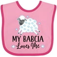 thumbnail image 3 of Inktastic My Babcia Loves Me Boys or Girls Baby Bib, 3 of 4