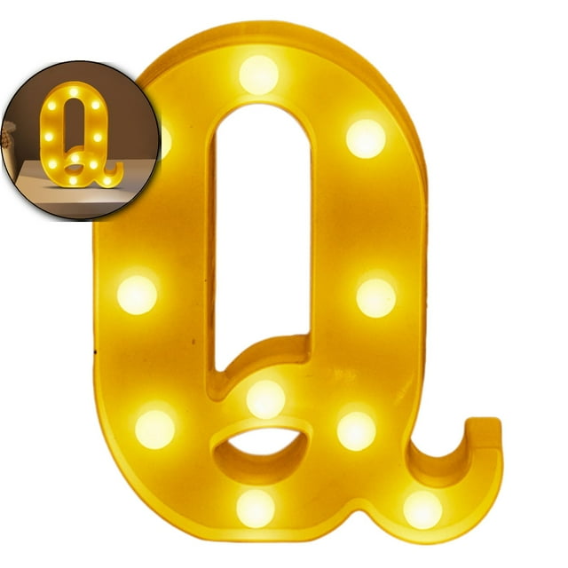 Dvruxg Light Up Letters, Led Letter Lights 26 Alphabet, Decorative Lighted Letter, Battery Powered Led Marquee Letters for Party, Bar, Night Light, Home Decor
