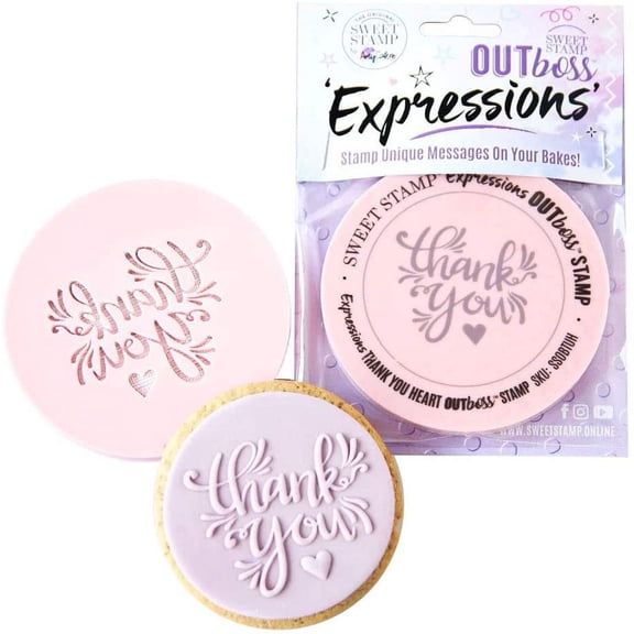 Sweet Stamp by AmyCakes Outboss Plastic Expression Stamp, Appreciation Thank You Heart