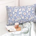 thumbnail image 4 of Naloa Rabbit And Floral Pillow Covers, Throw Pillow Case Cushion Covers,Cushion for Bedroom,Couch,Home-20"x30", 4 of 6