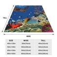 thumbnail image 5 of Bingfone Colorful Coral Reef Print Flannel Fleece Blanket Throw Blanket For Bed,Sofa,Couch,Travel,Camping(50"X40"), 5 of 9