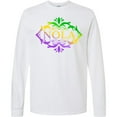 thumbnail image 3 of Inktastic Nola with Mardi Gras Colors Long Sleeve T-Shirt, 3 of 5